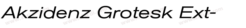 Akzidenz Grotesk Ext字体转换